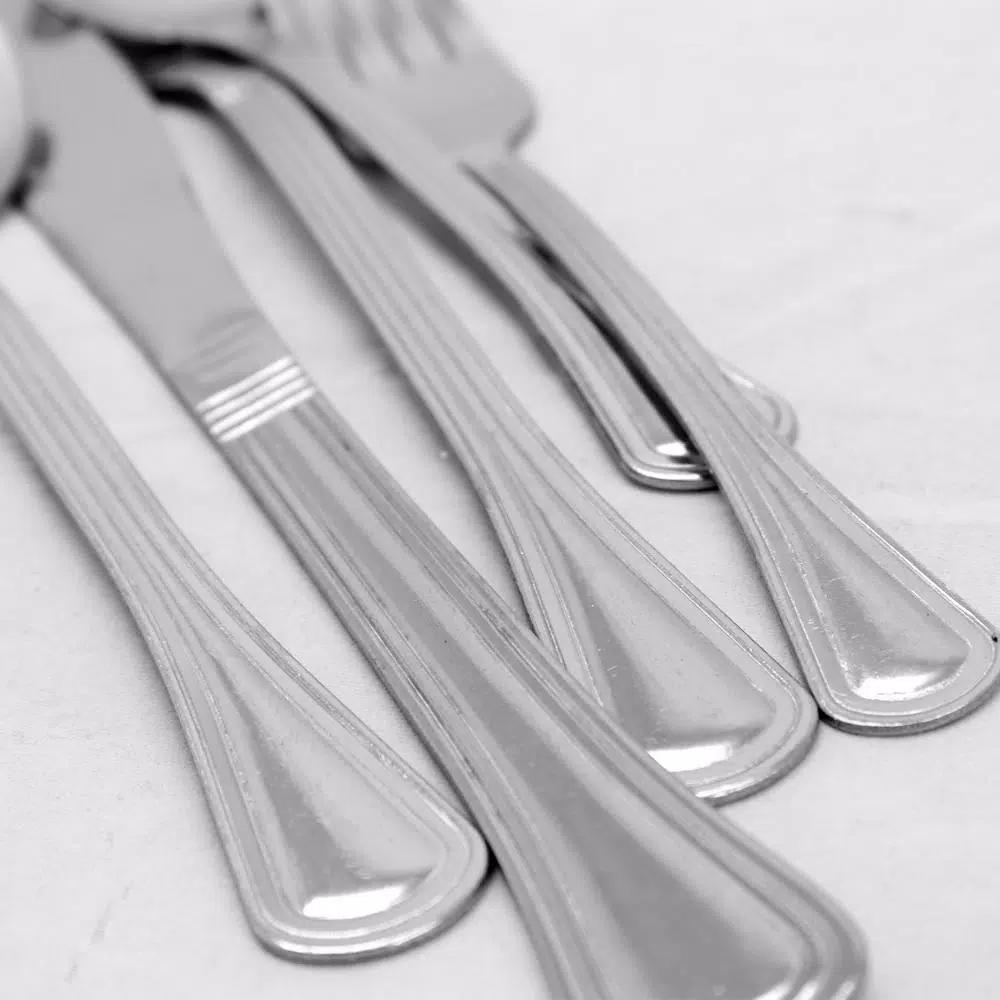 Gibson Home South Bay 65-Piece Stainless Steel Flatware Set with Wire Caddy, Service for 8