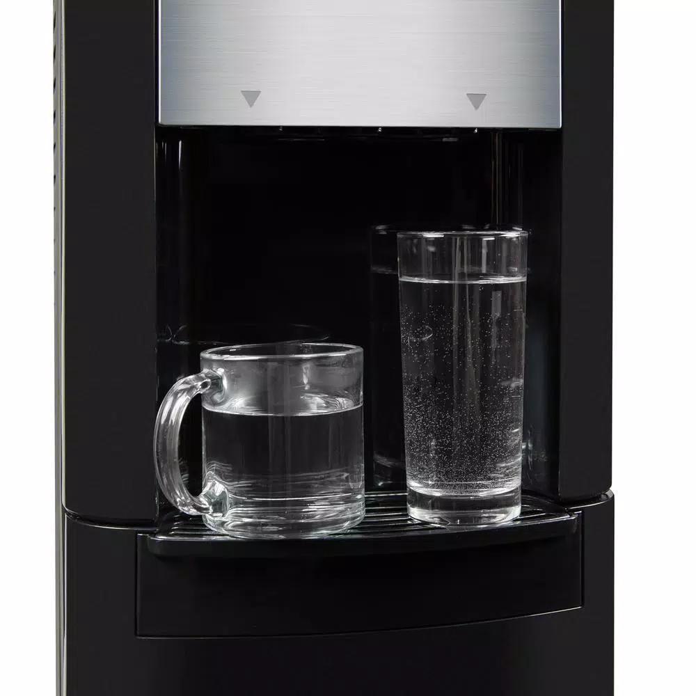 Igloo Bottom Loading Water Dispenser with Ozone Self-Cleaning, Hot & Cold, Black/Stainless Steel