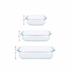 Pyrex 6-Piece Deep Glass Bakeware Set with Lids thumbnail 2