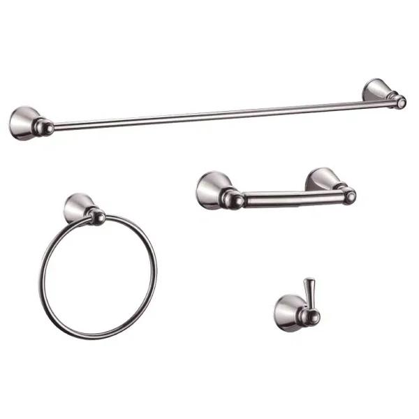 Design House Kassel 4-Piece Polished Chrome Bathroom Hardware Accessory Kit