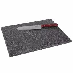 Unbranded 12 in. x 16 in. Granite Cutting Board - Modern Rectangular Stone Pastry & Prep Board thumbnail 3