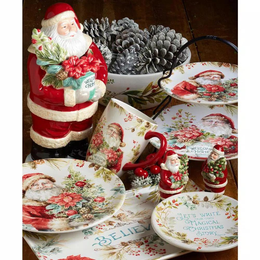 Certified International A Christmas Story 3D Santa Cookie Jar, 56 oz. Multicolored Earthenware