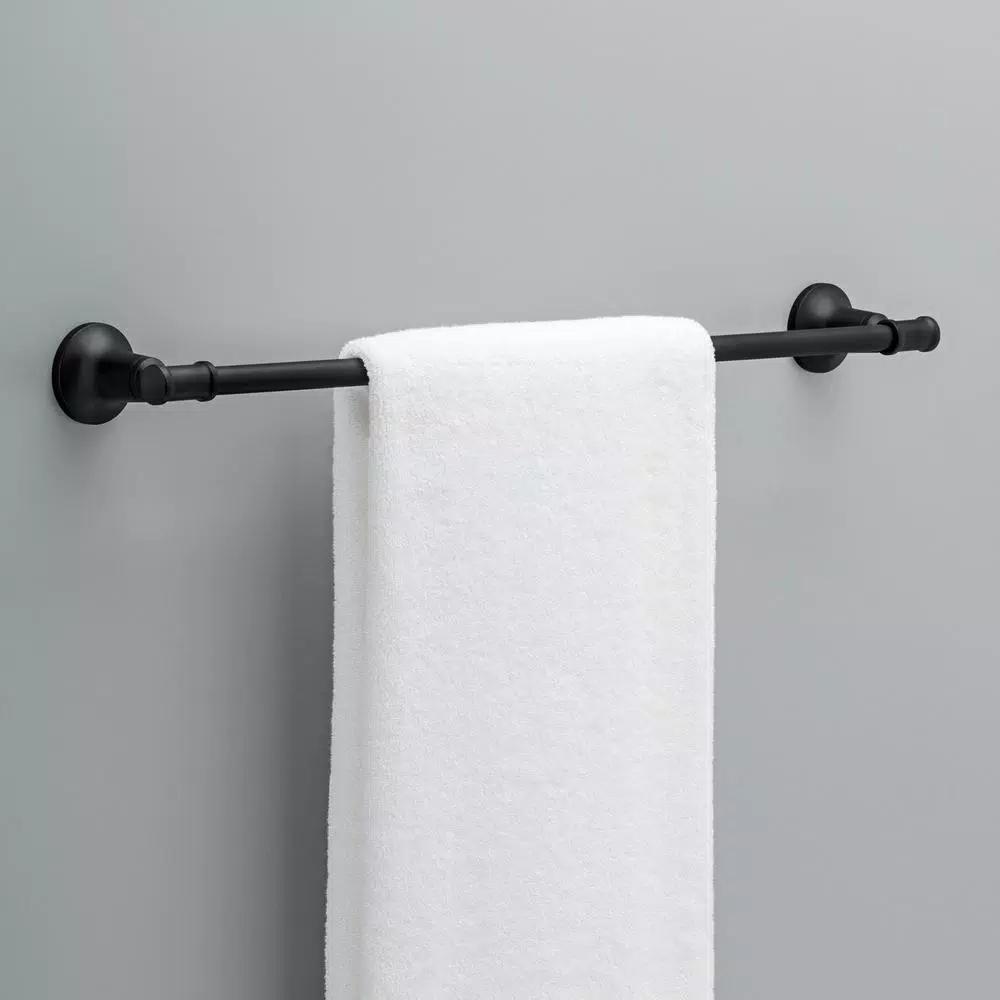 Delta Chamberlain 24 in. Matte Black Towel Bar, Zinc Die Cast Construction