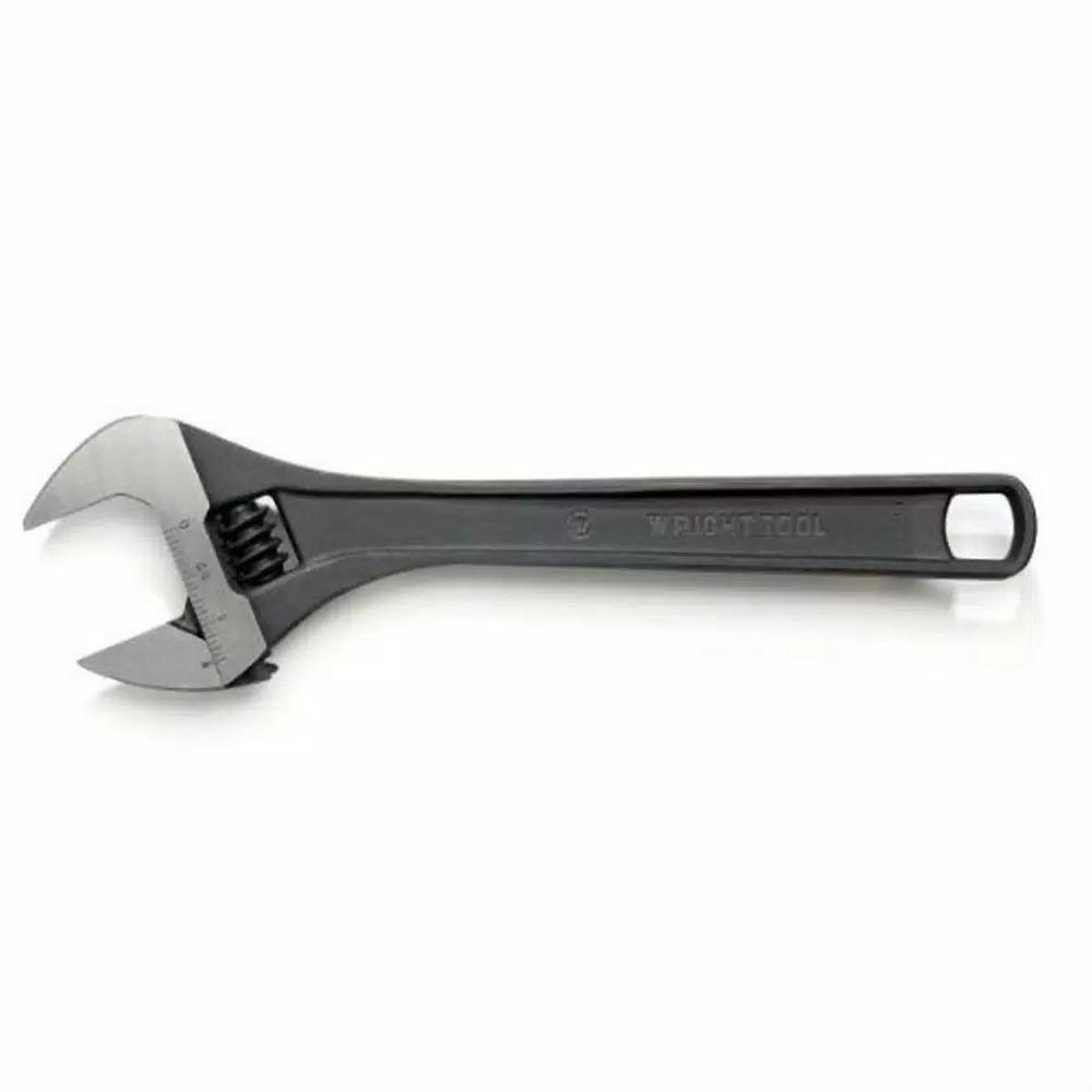 Wright Tool 15 in. Adjustable Wrench with Black Industrial Finish
