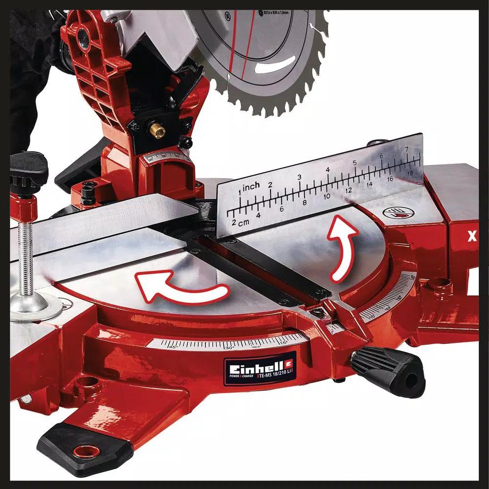 Einhell PXC 18V Cordless 8.5 in. 3,000-RPM Compound Single-Bevel Miter Saw (Tool Only)
