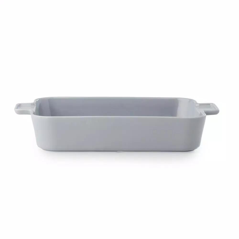 CorningWare 4 Qt. Rectangle Stoneware Baker, 9 x 13 in., Ash Gray