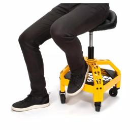 DEWALT Heavy-Duty Adjustable Shop Stool with Casters and Storage Shelf, 300 lb Capacity thumbnail 8