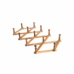 Ironwood Acacia Wood Expandable Accordion Peg Rack thumbnail 3
