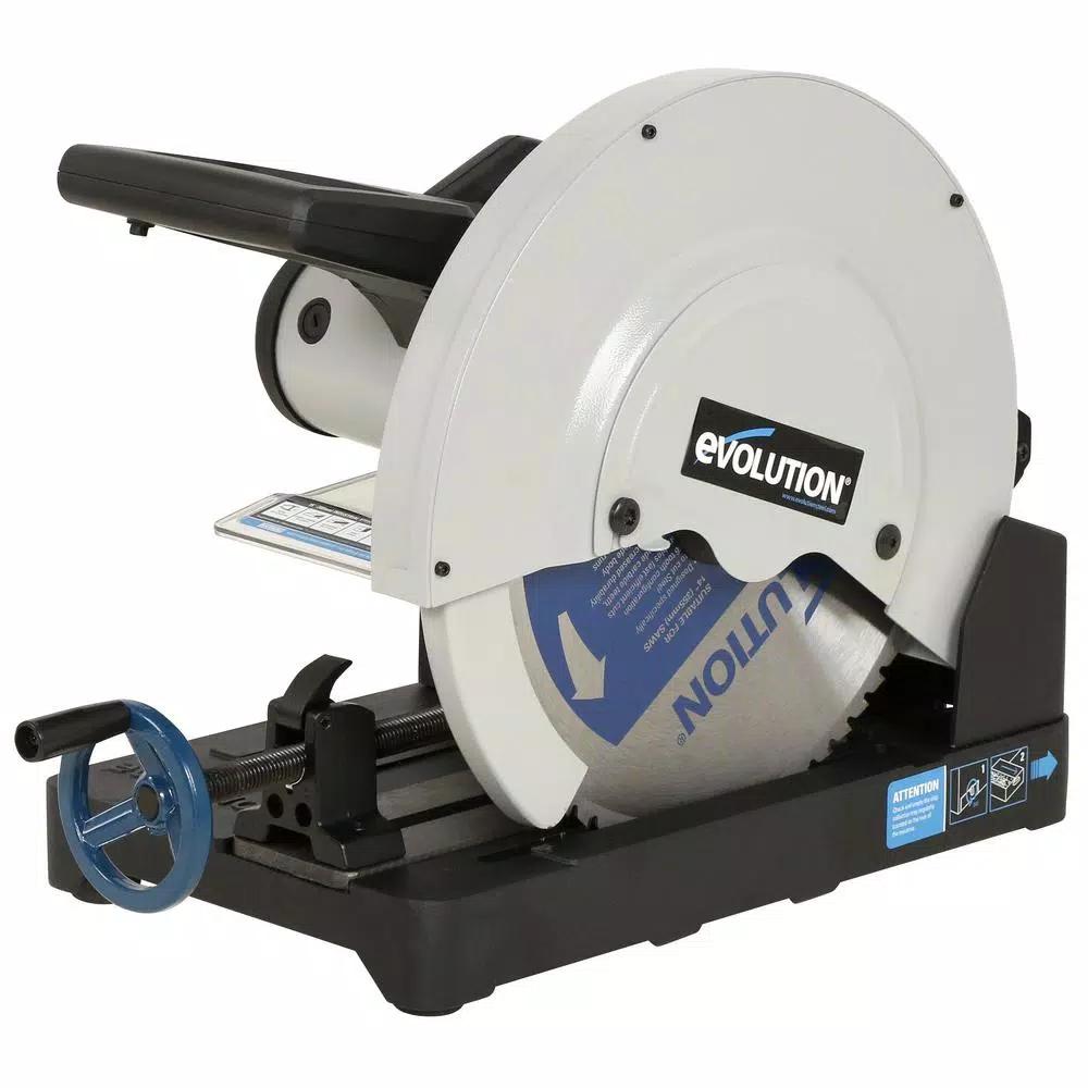 Evolution Power Tools Evolution EVOSAW380 14 in. Steel Cutting Chop Saw with 66 Tooth Carbide Tipped Blade