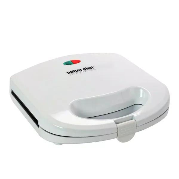 Better Chef Belgian Waffle Maker, 2-Slice Non-Stick Countertop Waffle Iron, White