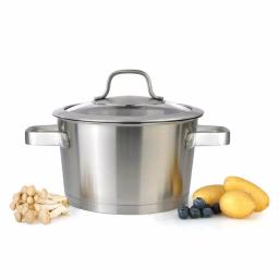 BergHOFF Essentials Manhattan 2.5 qt. 18/10 Stainless Steel Casserole Dish with Glass Lid thumbnail 3