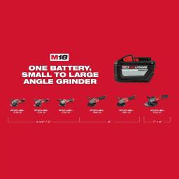 Milwaukee M18 FUEL 4-1/2 in. / 5 in. Brushless Cordless Angle Grinder Kit with Paddle Switch and (2) 6.0 Ah Batteries thumbnail 10