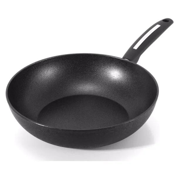 KOCH SYSTEME CS CS KOCHSYSTEME Munster 11 in. Black Forged Aluminum Nonstick Wok
