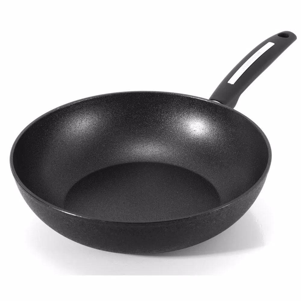 KOCH SYSTEME CS CS KOCHSYSTEME Munster 11 in. Black Forged Aluminum Nonstick Wok