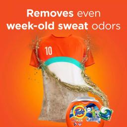 Tide PODS Plus Febreze Sport Odor Defense Laundry Detergent Pods, Active Fresh, 15-Count thumbnail 7