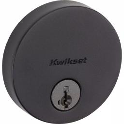 Kwikset Uptown Single Cylinder Deadbolt, Matte Black, SmartKey Security, ANSI Grade 1 thumbnail 2