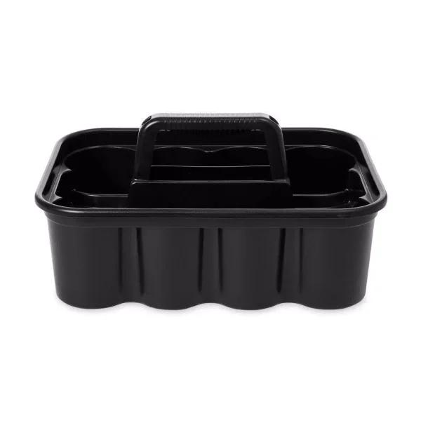 Rubbermaid Commercial Products Rubbermaid Deluxe Black Plastic Carry Caddy for Cleaning Supplies and Tools