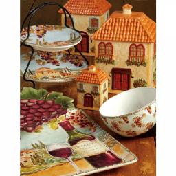 Certified International Tuscan Breeze 14 in. Rectangular Ceramic Platter, Multi-Colored thumbnail 3