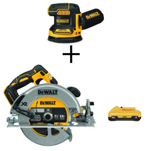 DEWALT 20V MAX XR Brushless 5 in. Random Orbital Sander Kit with 4.0 Ah Battery