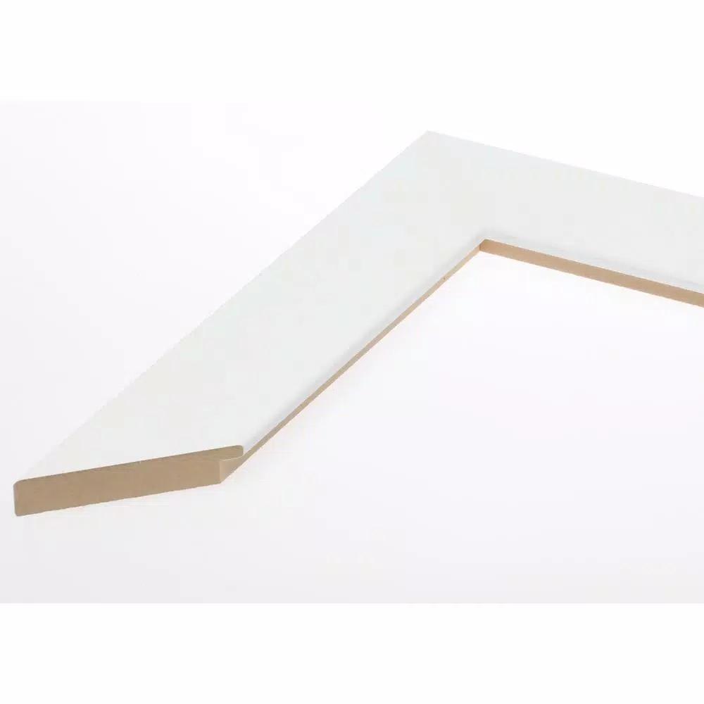 BrandtWorks American Value Modern Matte White Composite Framed Mirror, 65.5 in. x 32 in.