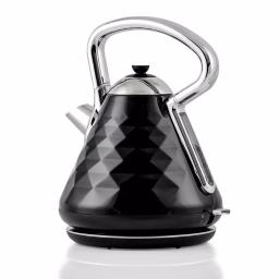 Ovente Cleo Collection 1.7L Electric Kettle, 1500W Stainless Steel Tea Kettle with Auto Shut-Off, Black thumbnail 1