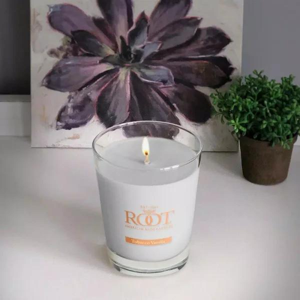 ROOT CANDLES A.I. Root Veriglass Tobacco Vanilla Scented Soy and Beeswax Jar Candle