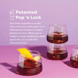TOSSWARE Unbreakable 18 oz. Stemless Plastic Wine Tumblers, Clear, Set of 252 thumbnail 4