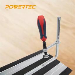 POWERTEC 7 in. Quick Screw Down Guide Rail Clamp with 2-3/8 in. Throat Depth (2-Pack) thumbnail 5