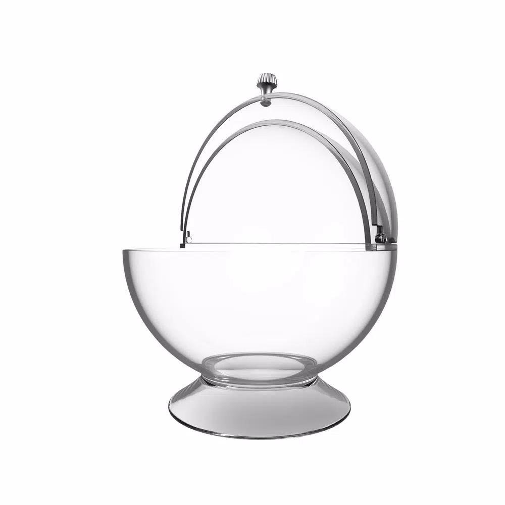 Chef Buddy Clear Plastic Candy Serving Bowl with Sliding Lid, 16 oz