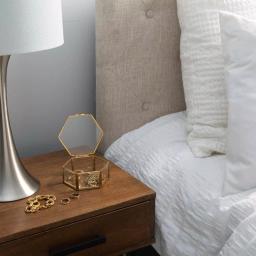 Home Details Vintage Gold Hexagon Glass Keepsake Box thumbnail 1