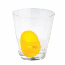 Abigails Clear Double Old-Fashioned Glass Set with Mouth-Blown Yellow Dot (Set of 4) thumbnail 3