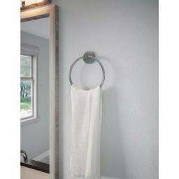 Design House GRAZ Park Polished Chrome Towel Ring - Modern Zinc Hand Towel Holder thumbnail 2