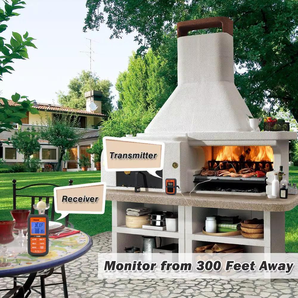 ThermoPro TP-07 Digital Wireless Cooking Thermometer with 300ft Range and Smart Backlit Display