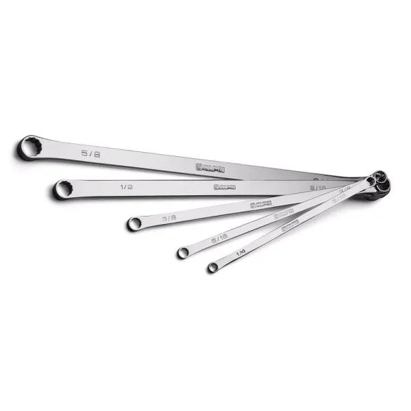 Capri Tools 5-Piece SAE 0-Degree Offset Extra-Long Box End Wrench Set