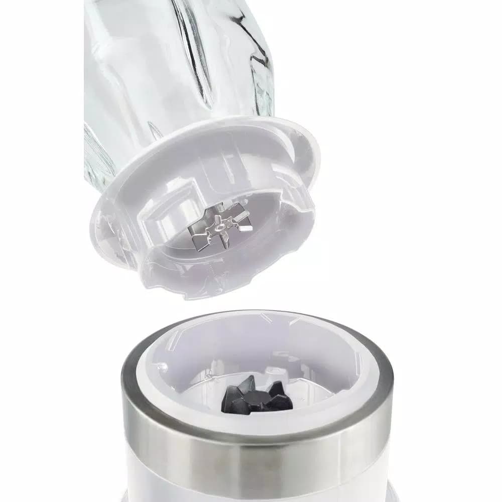 Braun PureMix 1000W Countertop Blender with 56 oz. Thermal Resistant Glass Jug, White and Stainless Steel