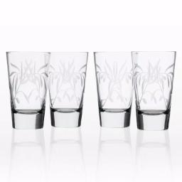Rolf Glass Olive Branch Clear 15.5 oz. Highball Glass Set of 4 - Diamond-Wheel Engraved thumbnail 1