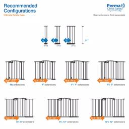 Perma Child Safety 12 in. W x 30 in. H Black Baby Gate Extension Panel for Standard Height Gates thumbnail 2