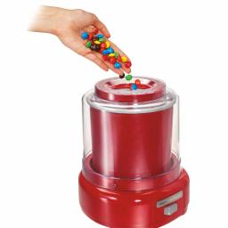 Hamilton Beach 1.5 Quart Ice Cream Maker, Red Countertop Frozen Dessert Machine thumbnail 2
