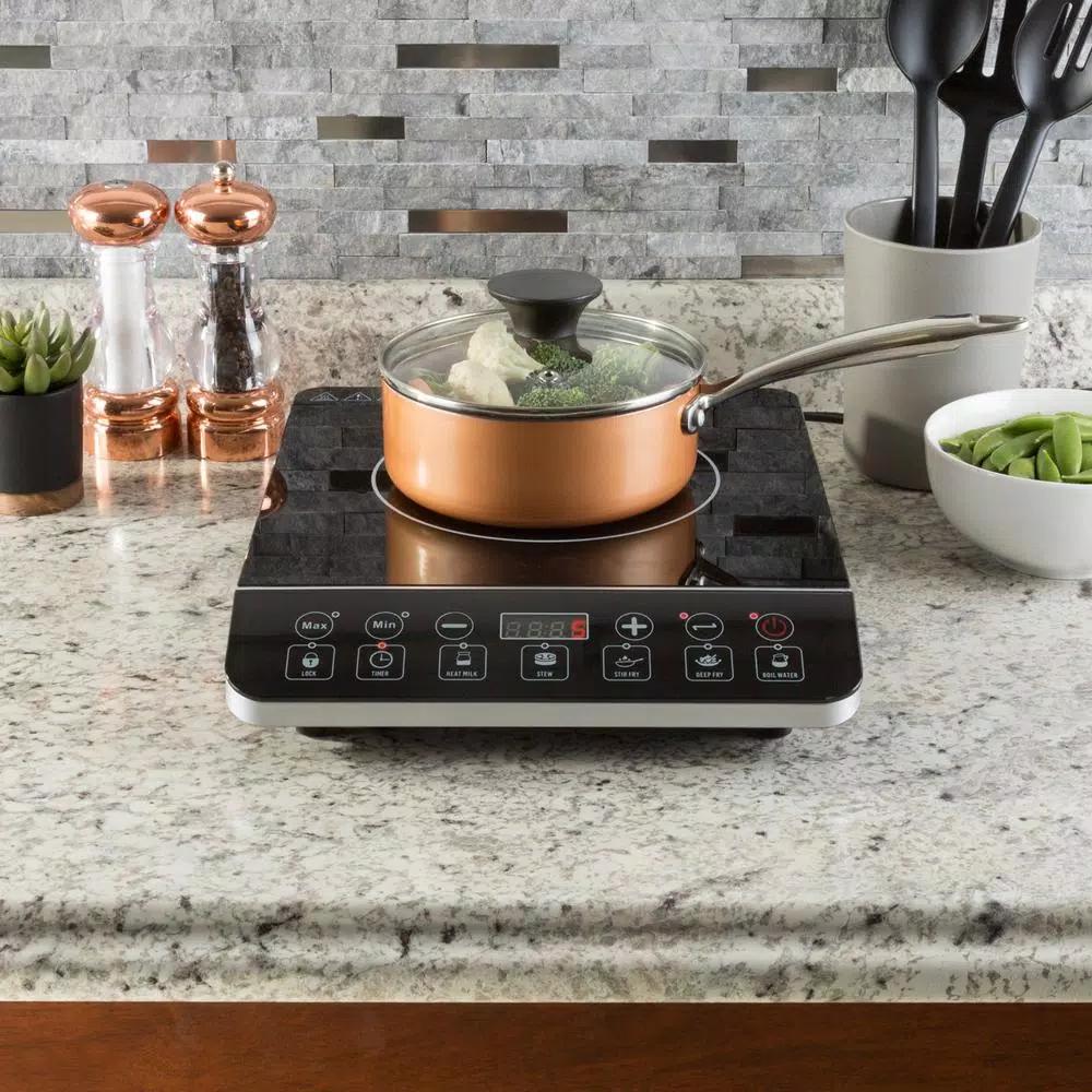 Unbranded Weymouth Home Portable Induction Cooktop, 1800W Single Burner Electric Hot Plate with Digital Controls