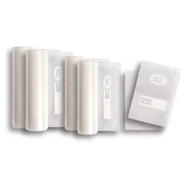LEM Max Vac Vacuum Bags and Rolls Combo Pack - Puncture Resistant Food Storage