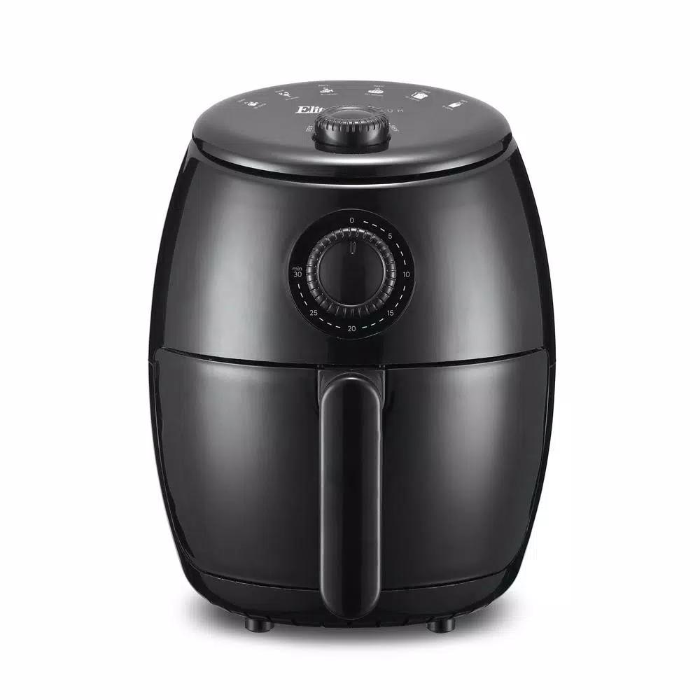 Maximatic Elite Platinum 2.1 Qt. Black Air Fryer with Adjustable Timer and Convection Fan
