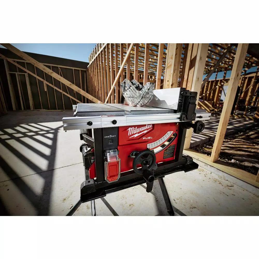 Milwaukee M18 FUEL ONE-KEY 8-1/4 in. Cordless Table Saw Kit with 12.0Ah Battery and Stand