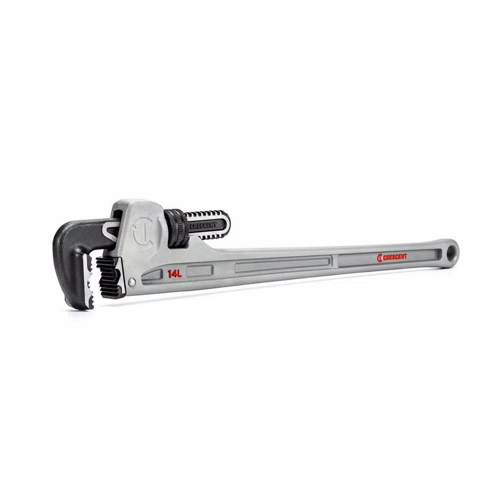 Crescent 14 in. Aluminum Long Handle Pipe Wrench with K-9 Jaw Teeth