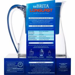 Brita Monterey 10-Cup Water Filter Pitcher with Longlast Filter, Blue thumbnail 8