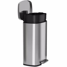 iTouchless SoftStep 8 Gal. Stainless Steel Step Trash Can with Odor Filter and Removable Inner Bucket thumbnail 2
