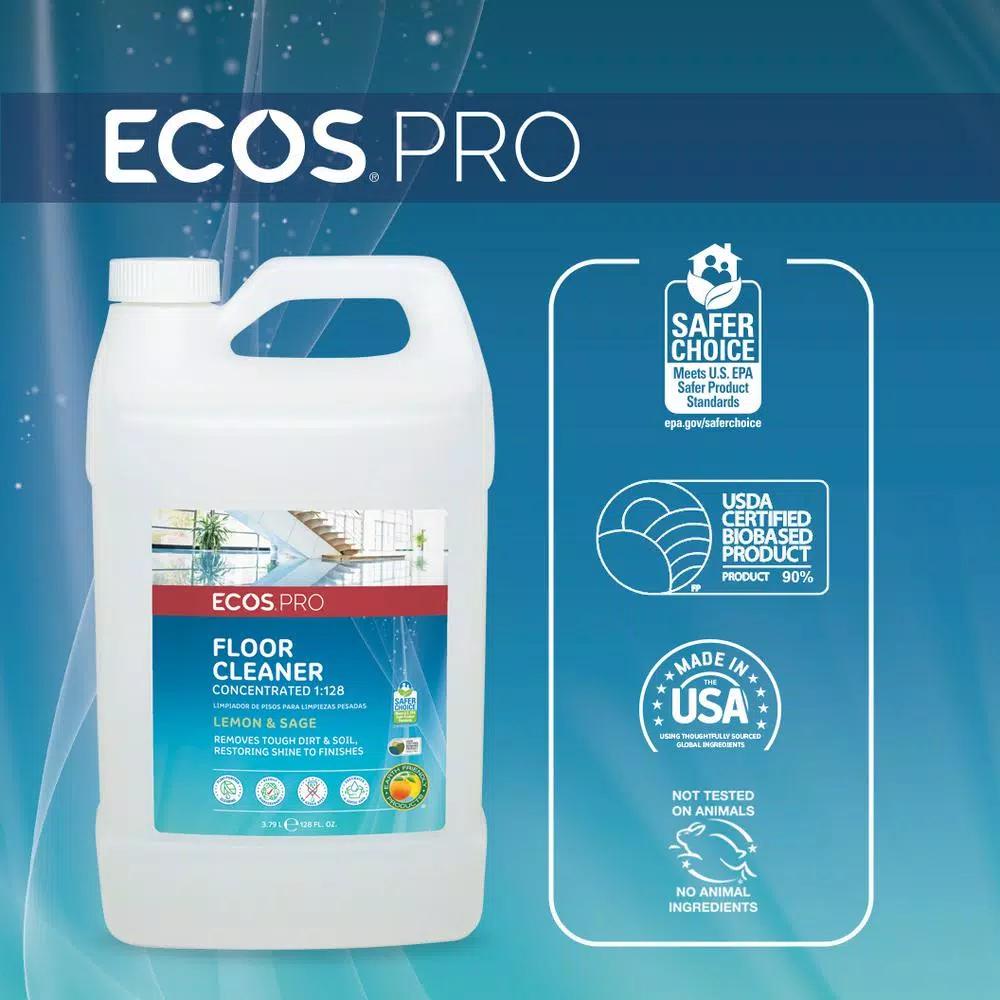 ECOS Pro Lemon-Sage Neutral Floor Cleaner Concentrate, 128 oz.