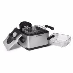 Elite 4 Qt. Dual Basket Deep Fryer with Extra-Large Bonus Basket, Brushed Stainless Steel, 1700W thumbnail 7