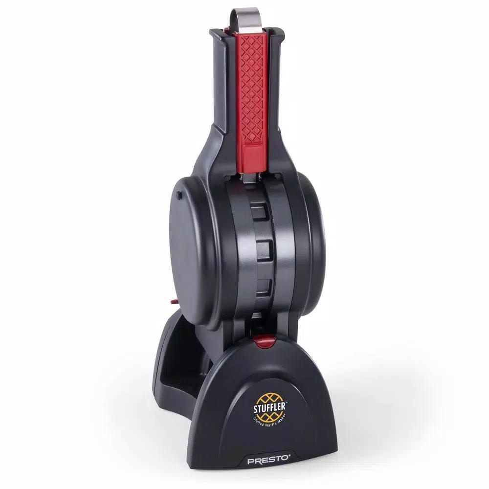 Presto Stuffler 900W Belgian Stuffed Waffle Maker, 5-inch Nonstick Black Waffle Iron