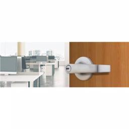 Universal Hardware Commercial Satin Chrome Keyed Entry Door Lever, ANSI Grade 2, 2-3/4 in. thumbnail 4