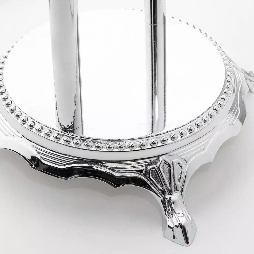 AKDY 3-Handle Freestanding Claw Foot Tub Filler with Telephone Hand Shower, Chrome